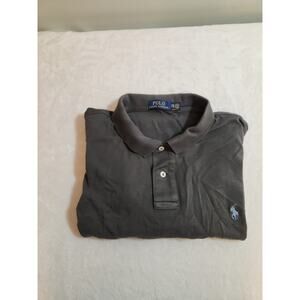 Polo Ralph Lauren 100% Cotton Shirt 2XL XXL Gray Pony Short Sleeve Golf Preppy